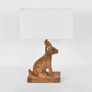 Simon - Dark Natural - Small Wooden Rabbit Table Lamp by Florabelle Living, a Table & Bedside Lamps for sale on Style Sourcebook