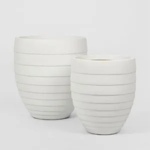 Jules Planter Set of 2 White by Florabelle Living, a Plant Holders for sale on Style Sourcebook