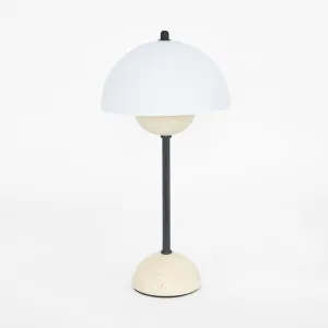 Tondo Travertine Table Lamp by Florabelle Living, a Table & Bedside Lamps for sale on Style Sourcebook
