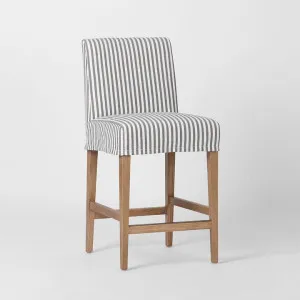 Clifton Counter Stool Slip Cover Blue Stripe by Florabelle Living, a Stools for sale on Style Sourcebook