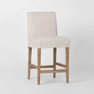 Clifton Counter Stool Slip Cover Only Beige Stripe by Florabelle Living, a Stools for sale on Style Sourcebook