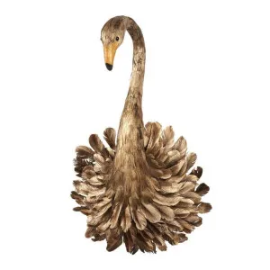 Golden Flamingo Feather Wall Decoration Antique Gold by Florabelle Living, a Christmas for sale on Style Sourcebook