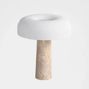 Morel Table Lamp Travertine by Florabelle Living, a Table & Bedside Lamps for sale on Style Sourcebook