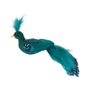 Teale Glitter Peacock Teal Blue by Florabelle Living, a Christmas for sale on Style Sourcebook