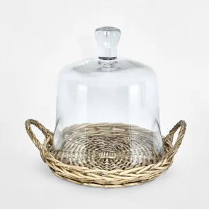 WILLOW PLATE WITH GLASS CLOCHE by Florabelle Living, a Decorative Accessories for sale on Style Sourcebook