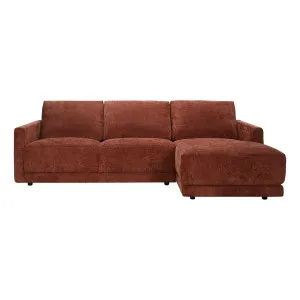 Hendrix 2 Seater Sofa + Chaise RHF in Lila Rust by OZ Design, a Sofas for sale on Style Sourcebook