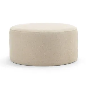 Halle Medium Round Ottoman, Sand Beige by L3 Home, a Ottomans for sale on Style Sourcebook