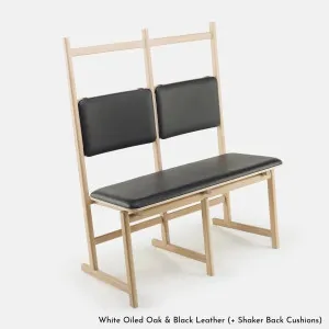 De La Espada Shaker Bench with Upholstered Seat - Walnut Upholstery Range A 763SBWA by De La Espada, a Chairs for sale on Style Sourcebook