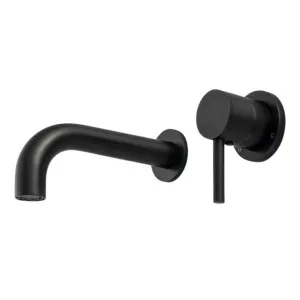 Rogerseller Tonic Down 150mm Wall Mixer & Basin Outlet - Matte Black 3606014911 by Rogerseller, a Kitchen Taps & Mixers for sale on Style Sourcebook