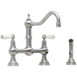 Shaws by Perrin & Rowe Hambleton Kitchen Mixer with Rinse - Pewter AUSH4756PFWPC by Shaws by Perrin & Rowe, a Kitchen Taps & Mixers for sale on Style Sourcebook