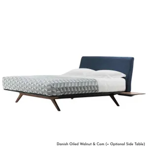 De La Espada Hepburn King Bed Frame - Walnut Upholstery B 351ZKWB by De La Espada, a Beds & Bed Frames for sale on Style Sourcebook