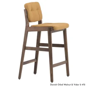 De La Espada Capo Breakfast Bar Stool in Oak Timber - Upholstery Range A 780PKA by De La Espada, a Chairs for sale on Style Sourcebook