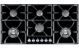 Franke 98.5cm Gas Cooktop Black Glass FIG906B1N by Franke, a Cooktops for sale on Style Sourcebook