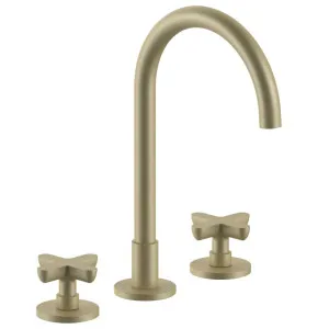Fantini Icona Classic Basin Tap Set - Matte British Gold PVD 53P6R007WZ by Fantini, a Kitchen Taps & Mixers for sale on Style Sourcebook