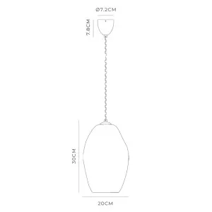 Lighting Republic Organic Asymmetrical Clear Glass Pendant with Brass Detail Large by Lighting Republic, a Pendant Lighting for sale on Style Sourcebook