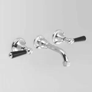 Astra Walker Olde English Black Porcelain Lever Wall Set with 210mm Spout A5106BL00 by Astra Walker, a Kitchen Taps & Mixers for sale on Style Sourcebook