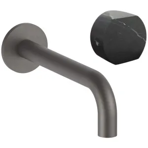 AboutWater AF/21 Basin Mixer with Hob Outlet - Matte Gun Metal PVD / Nero Marquina Marble 27P5A713BCY-4400A713 by AboutWater, a Kitchen Taps & Mixers for sale on Style Sourcebook