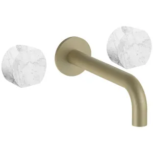 AboutWater AF/21 Wall Tap Set with Outlet - Matte British Gold PVD / Carrara 27P6A813BCX-4400R010 by AboutWater, a Kitchen Taps & Mixers for sale on Style Sourcebook