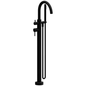 Rogerseller Tonic Floor Mount Bath Mixer with Handshower - Matte Black 3606016411 by Rogerseller, a Kitchen Taps & Mixers for sale on Style Sourcebook