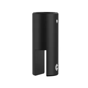 Round 180 Degree Inline Ceiling to Glass Fitting Matte Black by Estelle, a Door Hardware for sale on Style Sourcebook