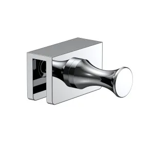 Single Glass Mounted Robe Hook with Clamp Polished Chrome by Estelle, a Shelves & Hooks for sale on Style Sourcebook