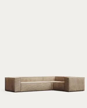 Blok 3-seater corner sofa thick taupe corduroy 290 x 230 cm / 230 x 290 cm by null, a Sofas for sale on Style Sourcebook