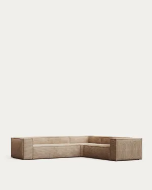 Blok 5-seater corner sofa thick taupe corduroy 320 x 290 cm / 290 x 320 cm by null, a Sofas for sale on Style Sourcebook