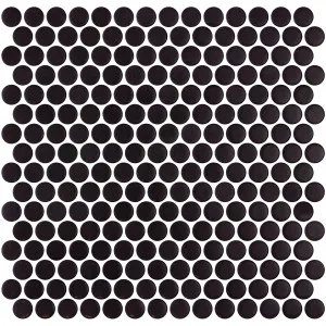 Penny Natureglass Black Glass Structured Mosaic by Beaumont Tiles, a Mosaic Tiles for sale on Style Sourcebook