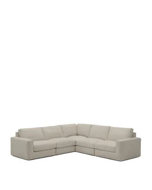 Alea removable cover modular sofa 5-seater in light brown 310 x 310 cm by null, a Sofas for sale on Style Sourcebook