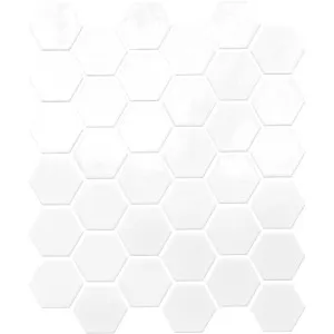 Mod Hexagon White Gloss Mosaic Tile by Beaumont Tiles, a Mosaic Tiles for sale on Style Sourcebook