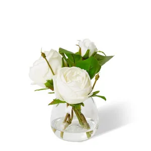 Rose Austin Spray - Alma Vase - 18 x 18 x 22cm by Elme Living, a Plants for sale on Style Sourcebook
