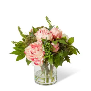 Chloe Peony Mix Small-Vase - 34 x 34 x 33 cm by Elme Living, a Plants for sale on Style Sourcebook