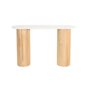 Paloma Marble Console White/Natural by James Lane, a Console Table for sale on Style Sourcebook