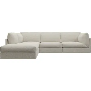 Finley Boucle Ivory Modular Sofa LAF Terminal - 5 Seater by James Lane, a Sofas for sale on Style Sourcebook