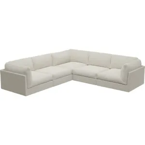 Finley Boucle Ivory Corner Sofa - 5 Seater by James Lane, a Sofas for sale on Style Sourcebook