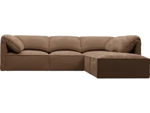 Kai Tribute Chestnut Modular Sofa with Ottoman - 4 Seater by James Lane, a Sofas for sale on Style Sourcebook