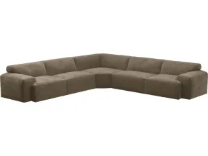Copenhagen Tribute Walnut Sofa - 5 Seater Wedge Corner Sofa by James Lane, a Sofas for sale on Style Sourcebook