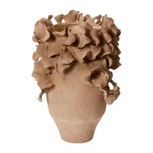  Essien Vessel Porcelain Taupe 29 x 29 x 42 cm by James Lane, a Vases & Jars for sale on Style Sourcebook