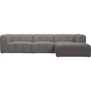 Lucello Isla Soft Grey Modular Sofa with Ottoman - 4 Piece by James Lane, a Sofas for sale on Style Sourcebook