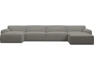 Copenhagen Isla Soft Grey Chaise Sofa - 5 Seater U Shaped Modular by James Lane, a Sofas for sale on Style Sourcebook