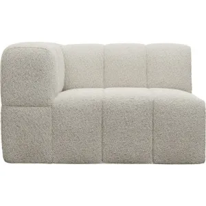 Lucello Boucle Ivory Left Arm Facing Chair Module by James Lane, a Sofas for sale on Style Sourcebook