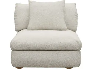 Tully Boucle Ivory Armless Sofa Chair Module by James Lane, a Sofas for sale on Style Sourcebook