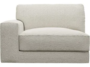 Monica Boucle Ivory Left Arm Facing Chair Module by James Lane, a Sofas for sale on Style Sourcebook