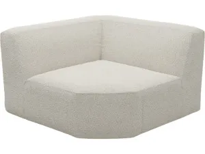 Copenhagen Boucle Ivory Wedge Corner Chair Sofa Module by James Lane, a Sofas for sale on Style Sourcebook
