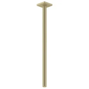 Fantini Soho 495 Ceiling Shower Arm with Square Backplate - Matte British Gold PVD 86P68041F by Fantini, a Showers for sale on Style Sourcebook