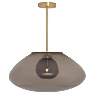 CTO Lighting Petra Large Pendant Light - Brass and Smoked Glass PETPELSBSGSG by CTO Lighting, a Lighting for sale on Style Sourcebook