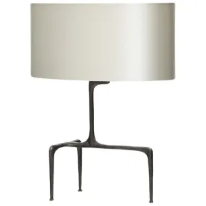 CTO Lighting Braque Table Light - Bronze Base with Dove Grey Silk Shade BRATAOBZDG by CTO Lighting, a Lighting for sale on Style Sourcebook