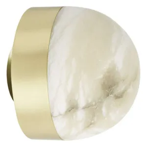 CTO Lighting Lucid 200 Flush Wall Or Ceiling Light - Alabaster and Satin Brass LUCCW2HASB by CTO Lighting, a Lighting for sale on Style Sourcebook