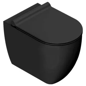 Catalano Sfera Rimless Floor Mount Pan with Slim Seat - Matte Black 3213002011 by Catalano, a Toilets & Bidets for sale on Style Sourcebook
