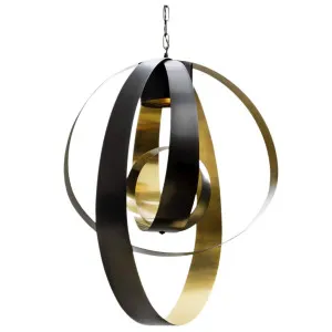CTO Lighting Lunar Large Pendant - Bronze and Satin Brass LUNPELBZSB by CTO Lighting, a Lighting for sale on Style Sourcebook